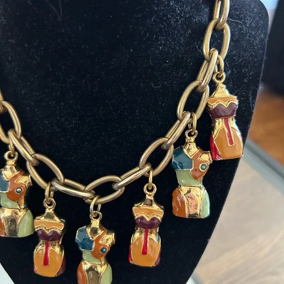 Rare Vintage Jean Paul Gaultier Statement “Corsets” Charm Necklace - Picture 6 of 12